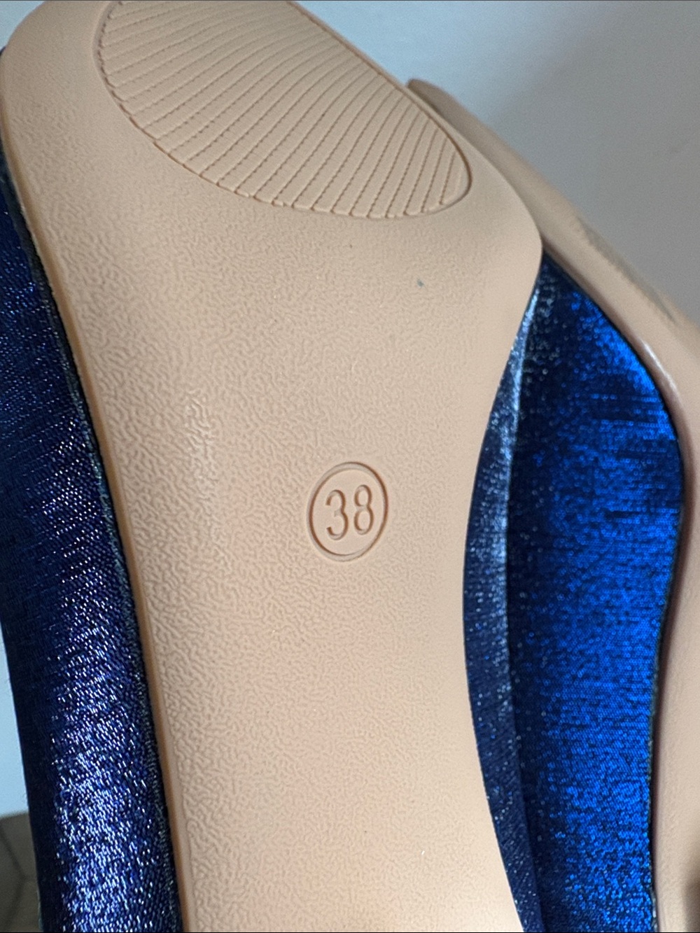 NEW [XCM] Floral Embroidered Pointed Heels Pumps Navy Satin Women’s EU 38, US 7 - Picture 13 of 14